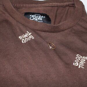 Brown, T-Shirt, {FREE JEWELRY GIFT}